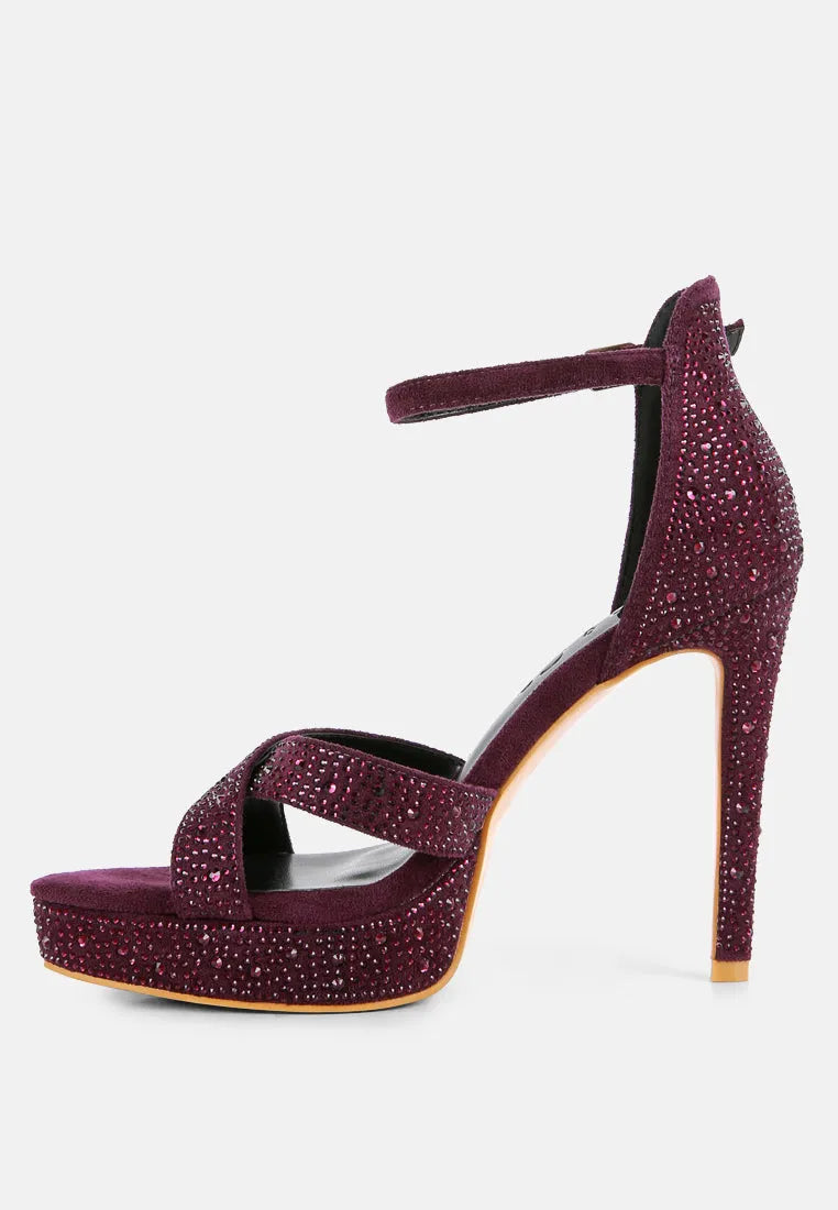 Regalia Rhinestone Embellished Stiletto Sandals