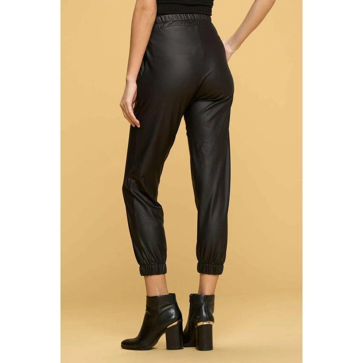 Faux Leather Pants with Pockets.