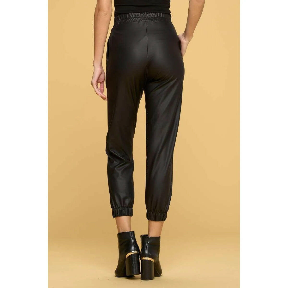 Faux Leather Pants with Pockets.