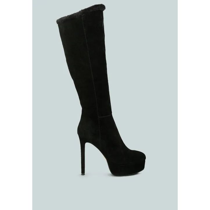 Saldana Convertible Suede Leather High Boots.