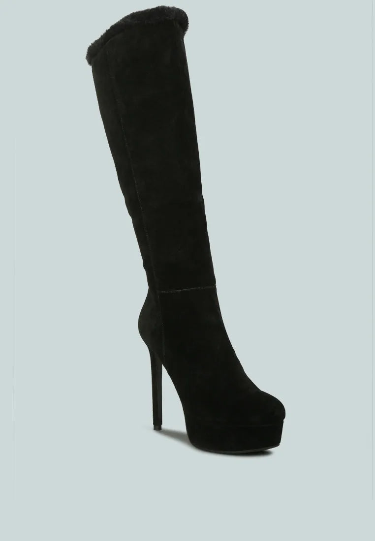 Saldana Convertible Suede Leather High Boots