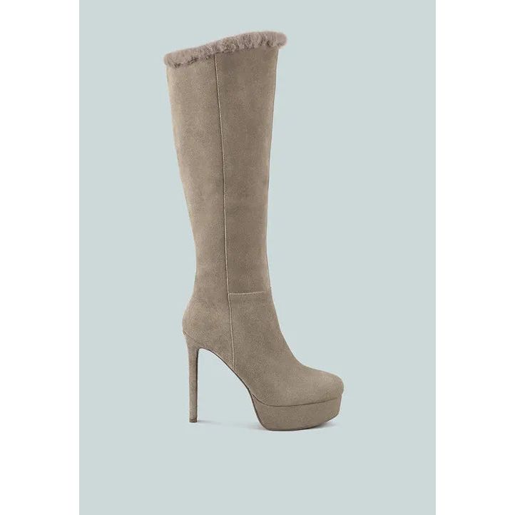 Saldana Convertible Suede Leather High Boots.