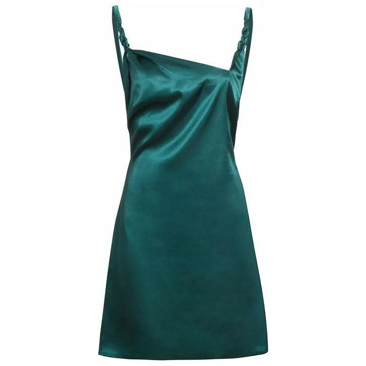 Emerald Backless Mini Dress.