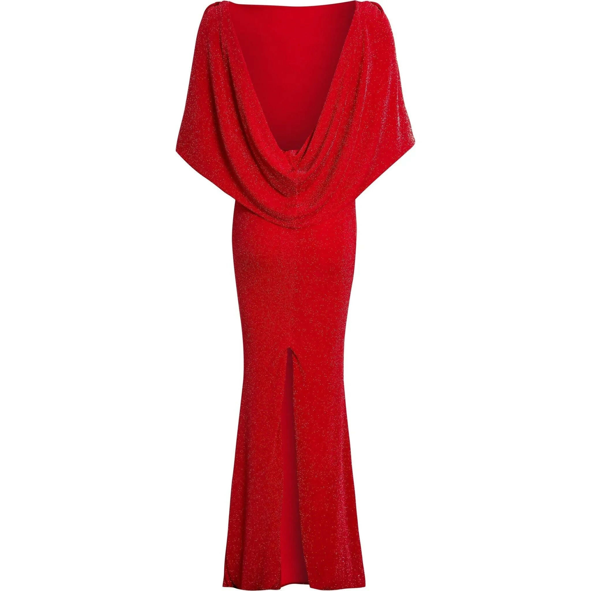 Red Cowl Back Gown.