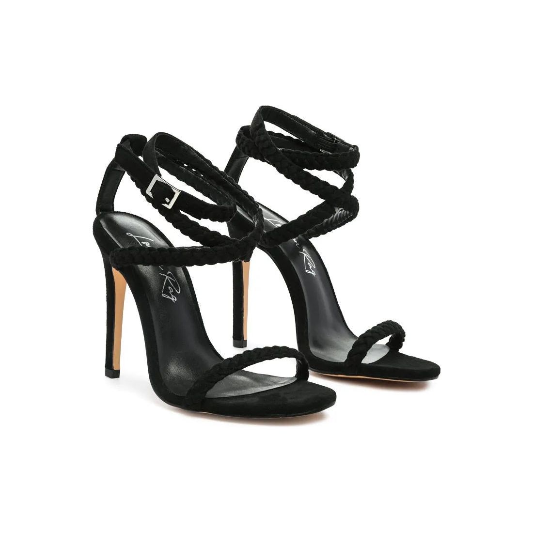 Sherri High Heeled Faux Suede Sandals.