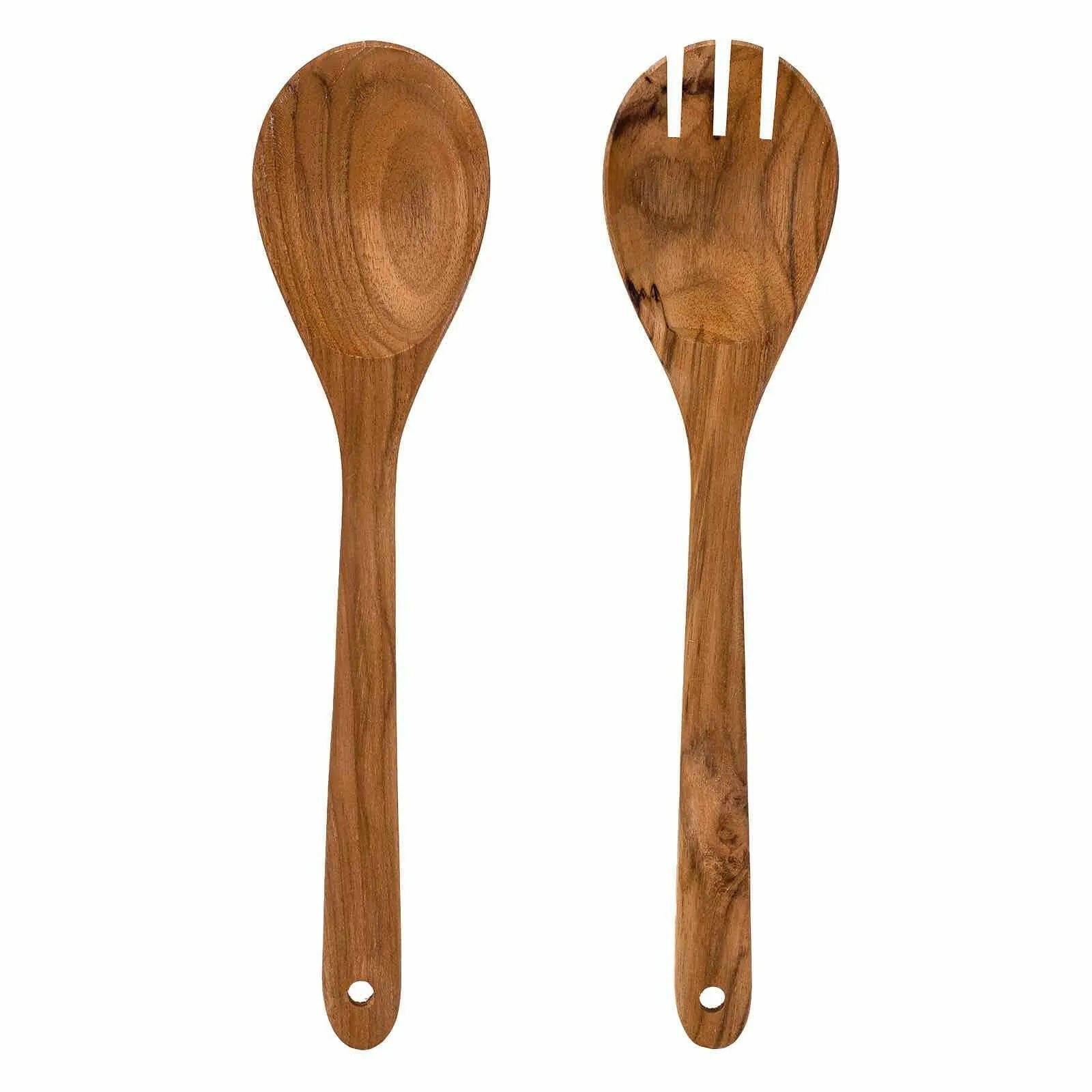 Upcycled Eco Friendly Wooden Salad Servers.