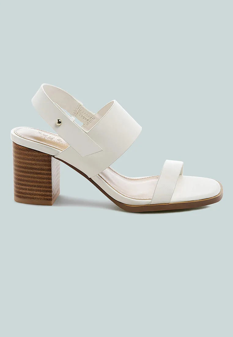 Gertude Slingback Block Heel Leather Sandal