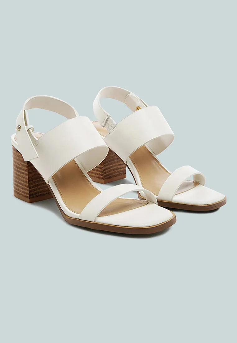 Gertude Slingback Block Heel Leather Sandal