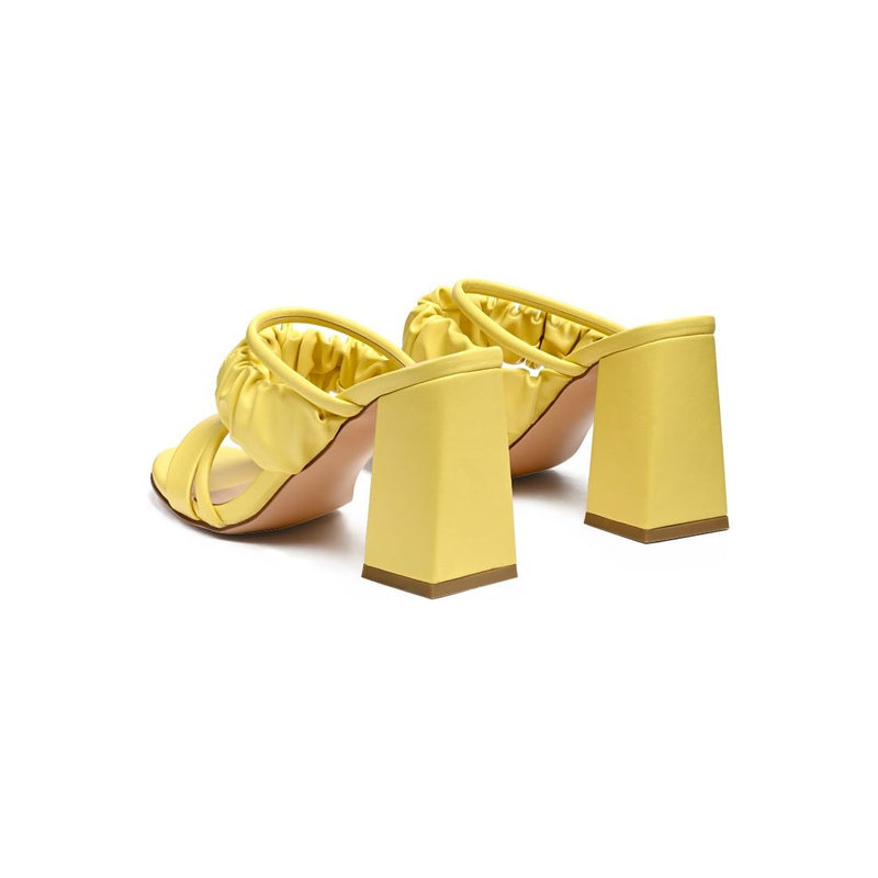 Genesis Ruched Strap Detail Block Heel Sandals.