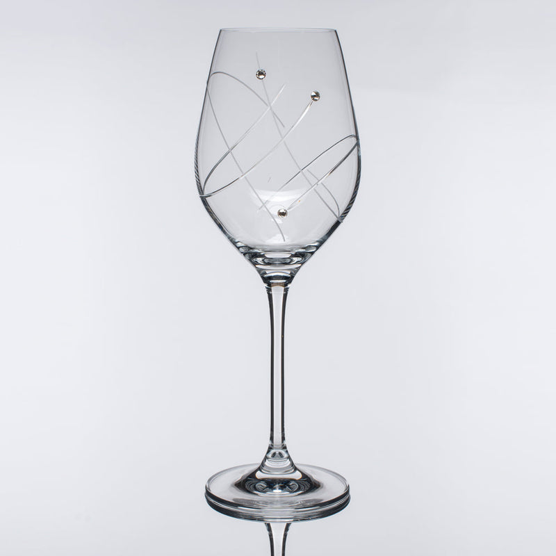 Swirl White Wine Glasses - Set of 2 Gift Box.