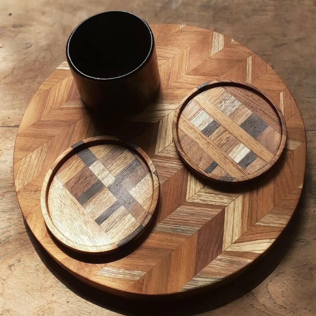 Unique Handmade End Grain Wooden Coasters.