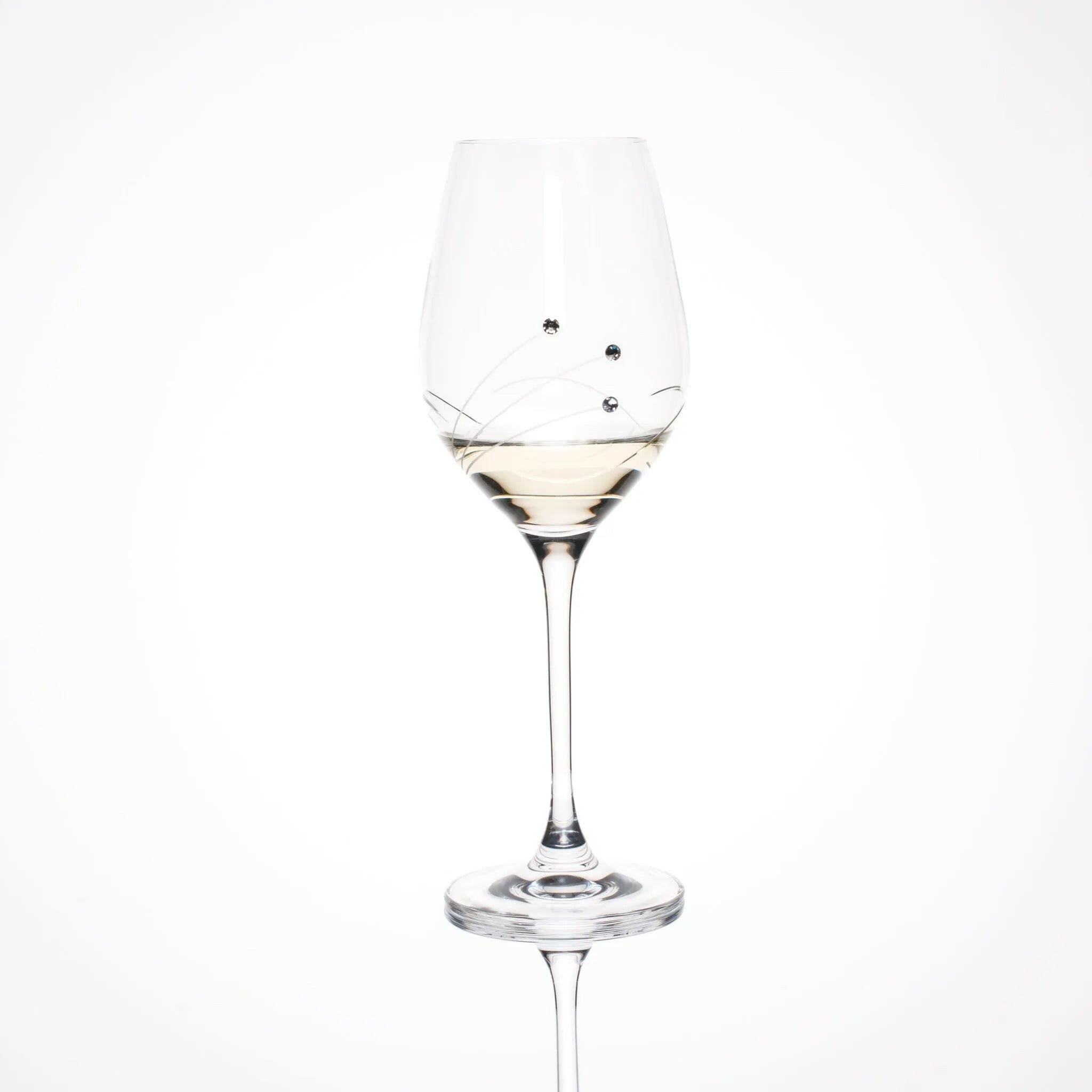 Wine Waves White Wine Glasses - Set of 2 Gift Box.