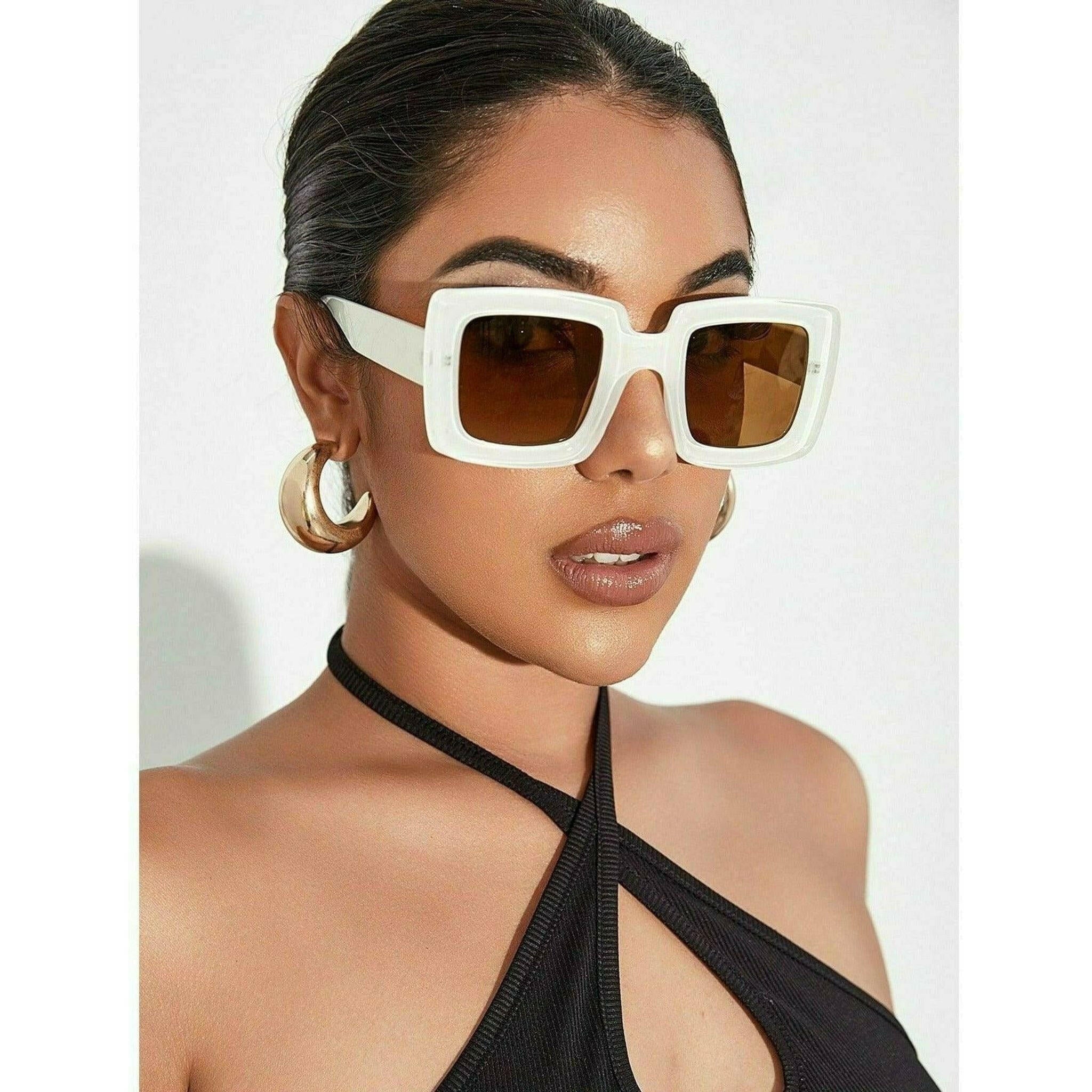 A Fashionista's Stunning Square Sunglasses.