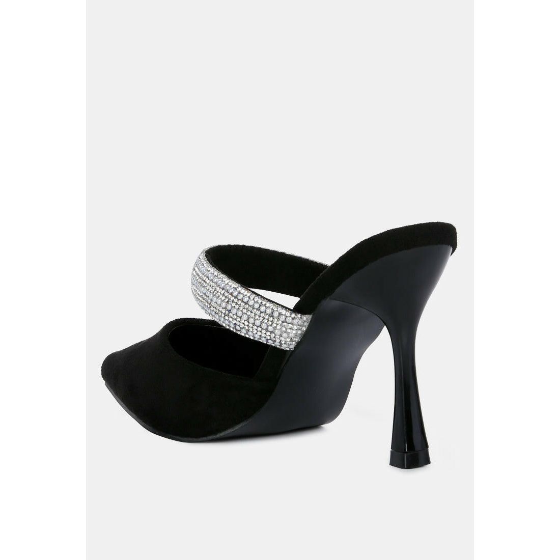 Fauci Diamante Strap Heeled Mules.