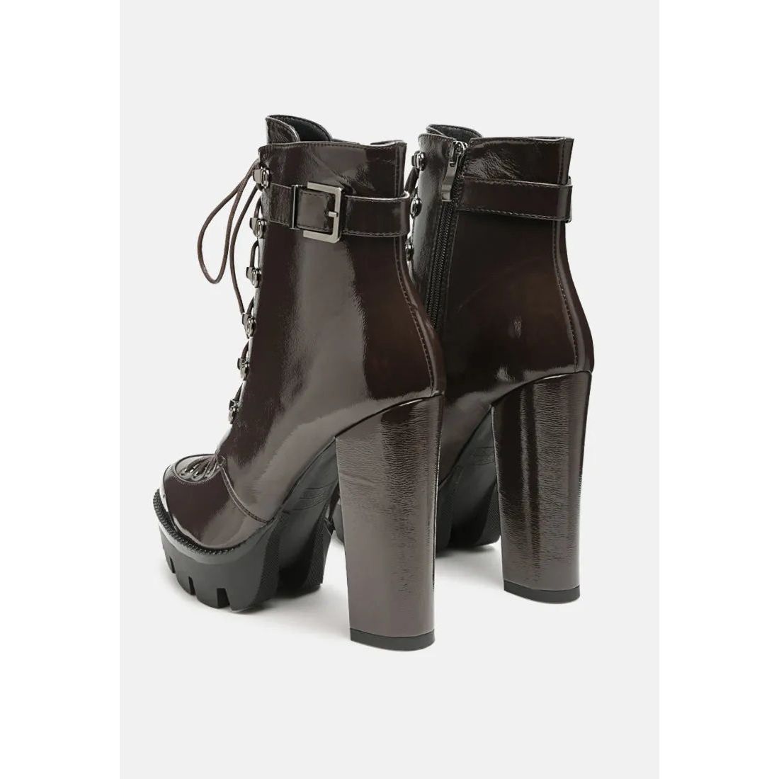 Lobra High Heel Lace Up Ankle Boots.