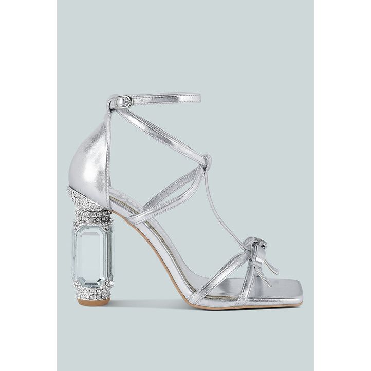 Affluence Jeweled High Heel Sandals.