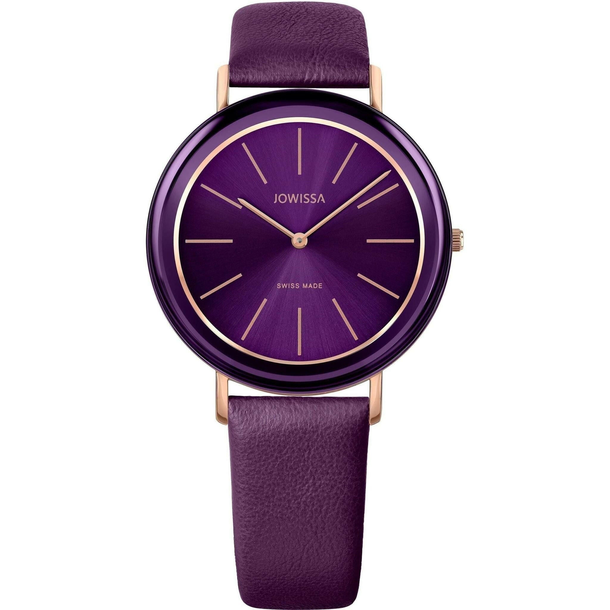 Alto Swiss Ladies Watch Rose Purple Strap.