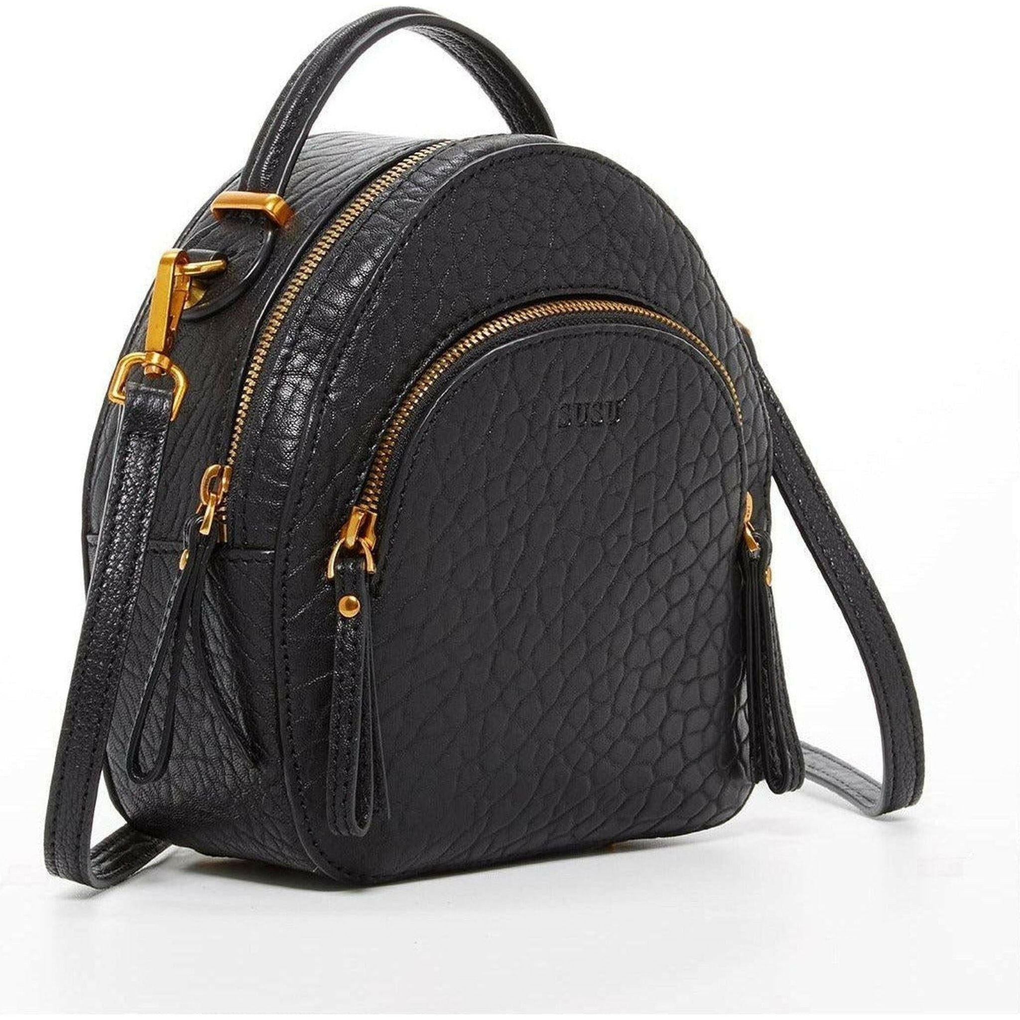 Amanda Black Convertible Backpack Purse.