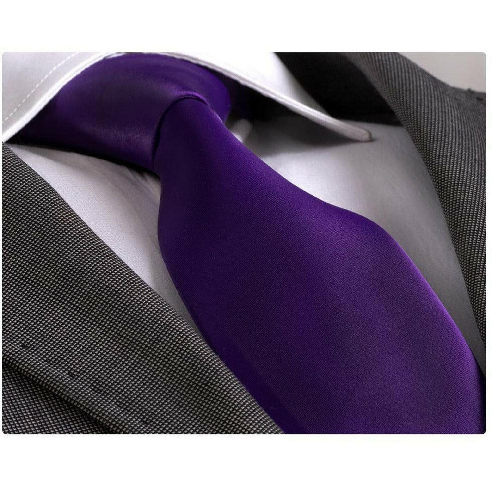 Men's Purple Silk Neck Tie.