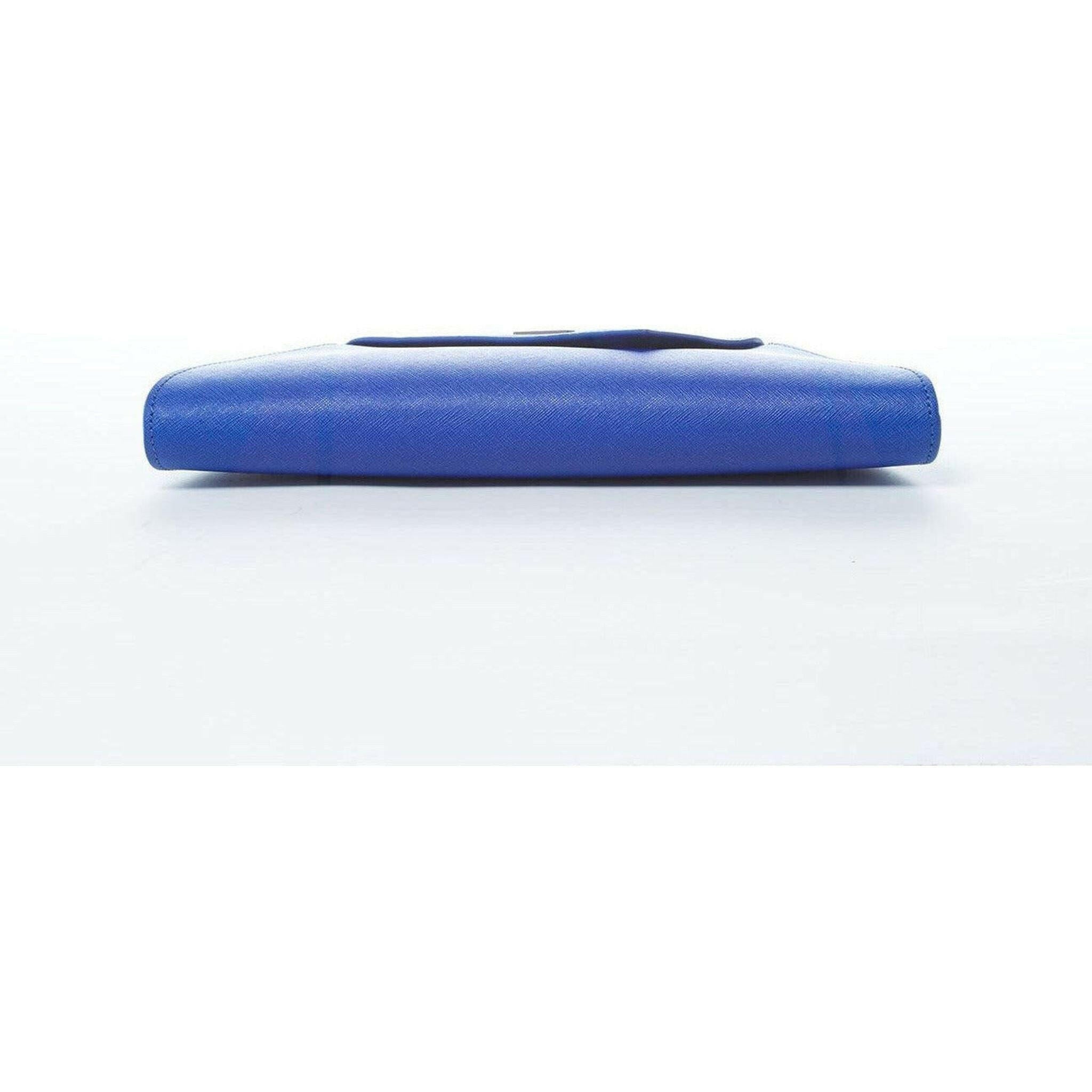 Angelica Cobalt Blue Leather Clutch Bag.