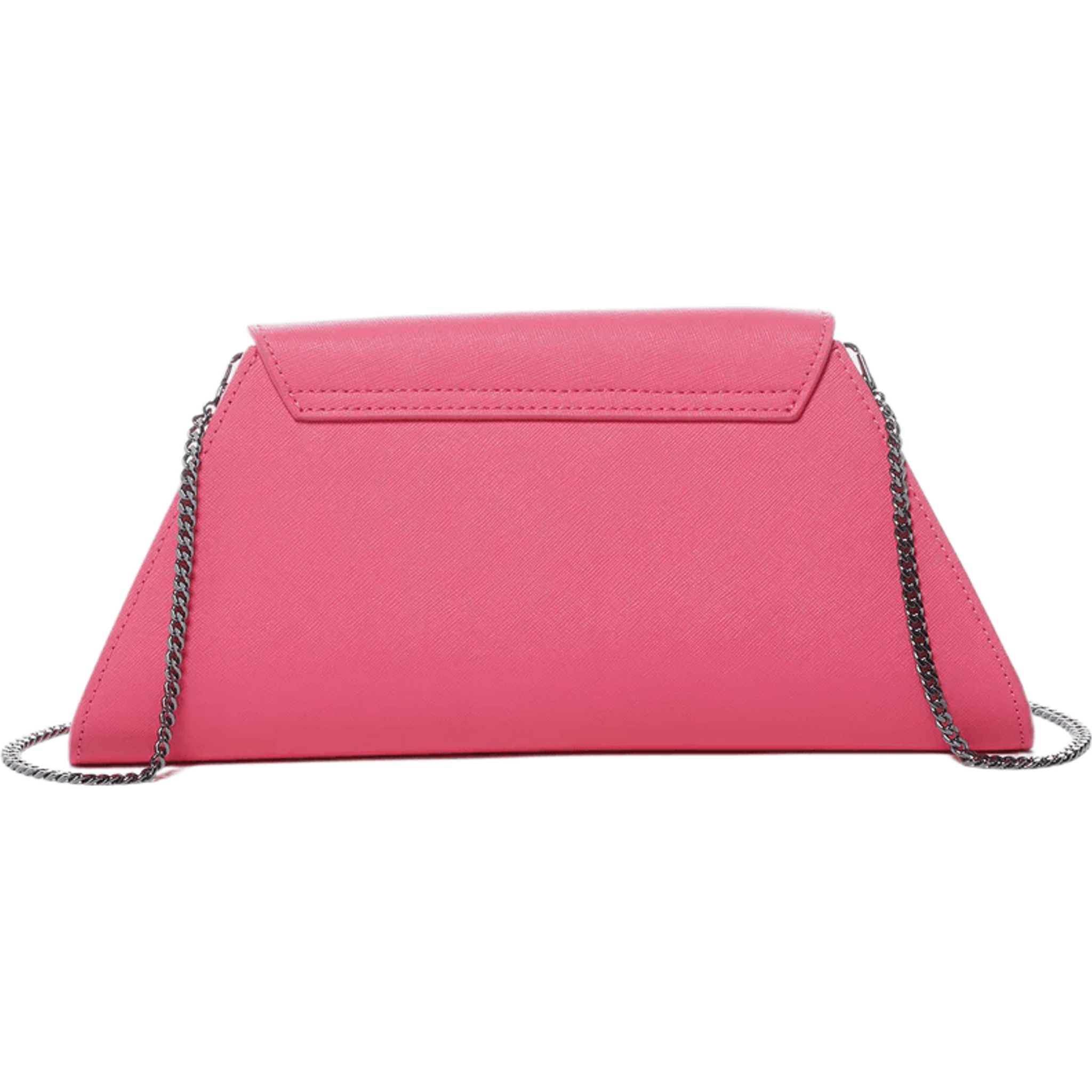 Angelica Hot Pink Leather Clutch Bag.