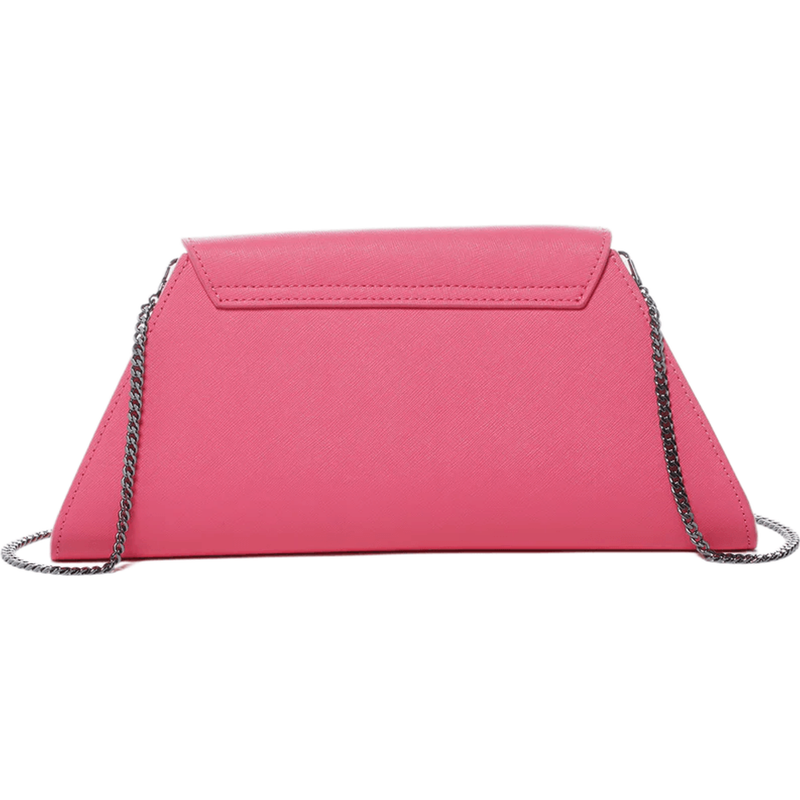 Angelica Hot Pink Leather Clutch Bag