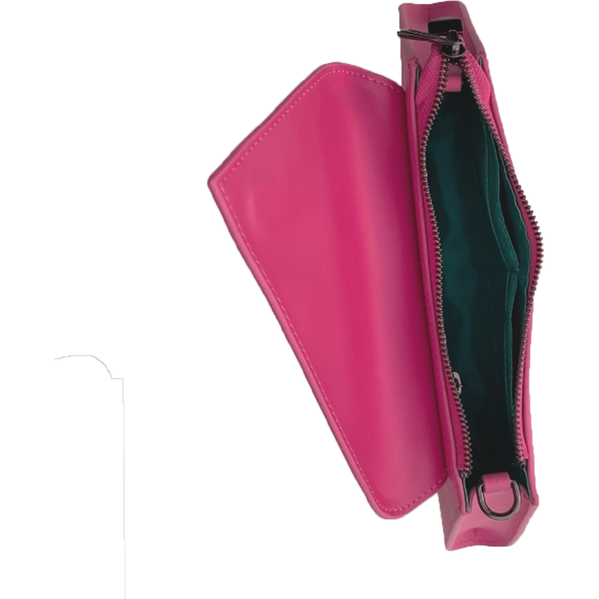 Angelica Hot Pink Leather Clutch Bag.