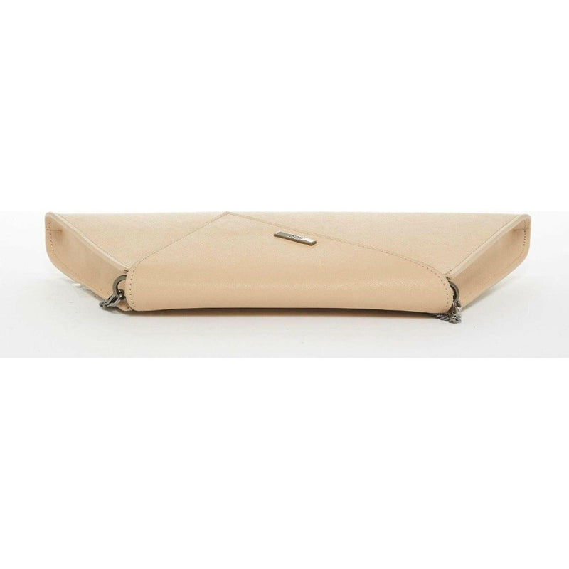 Angelica Nude Leather Clutch Purse