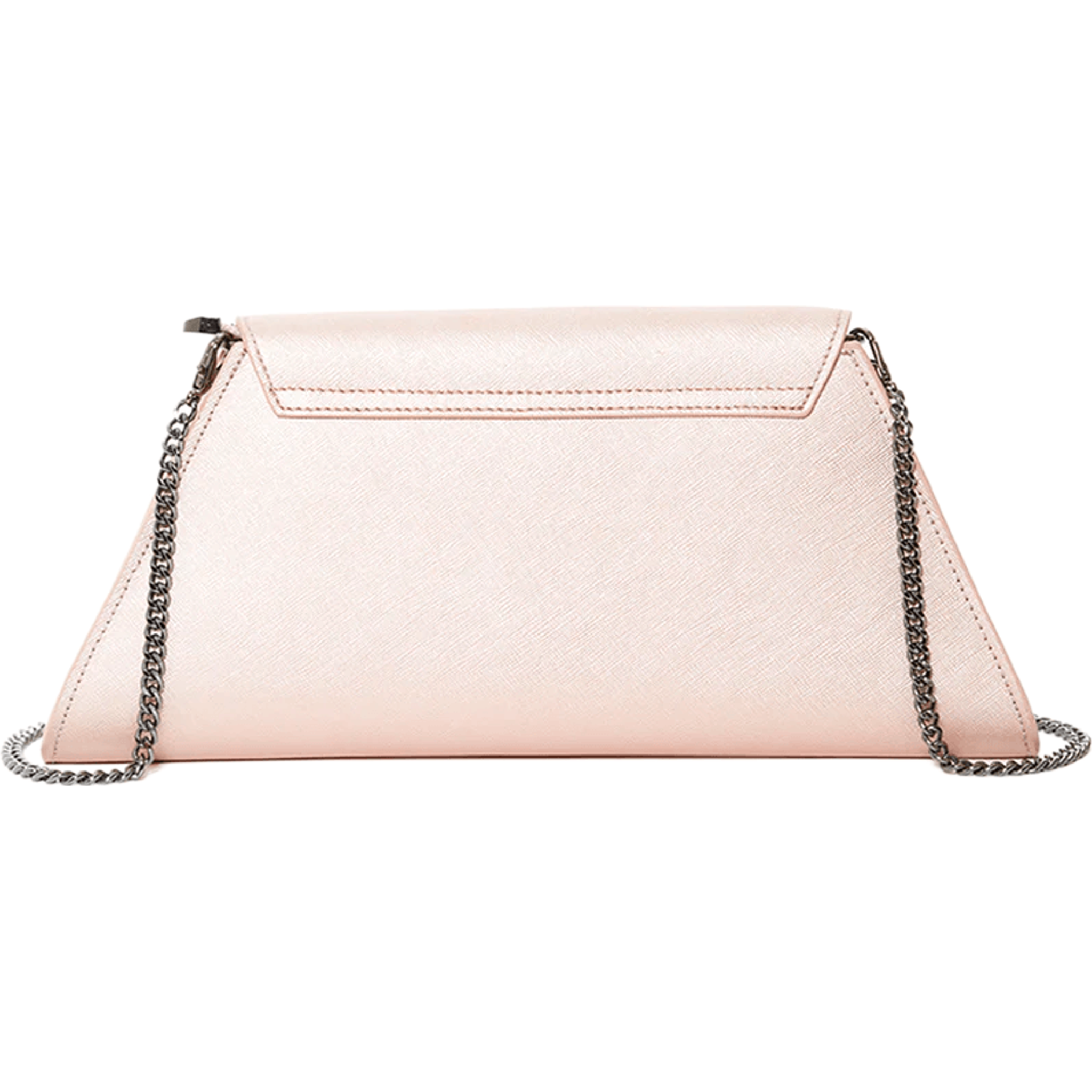 Angelica Rose Gold Metallic Clutch.