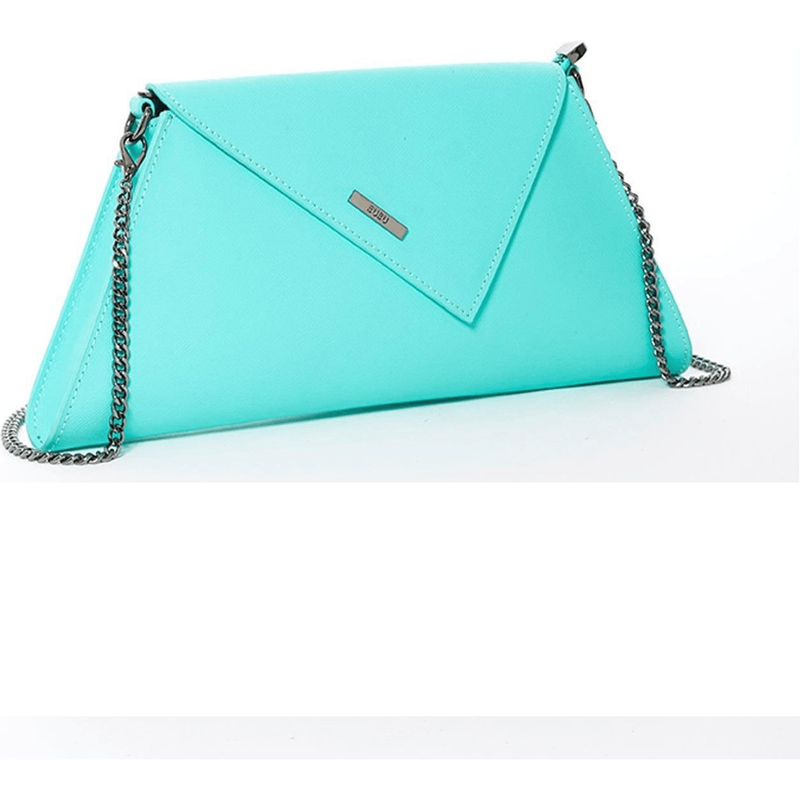 Angelica Turquoise Clutch Leather