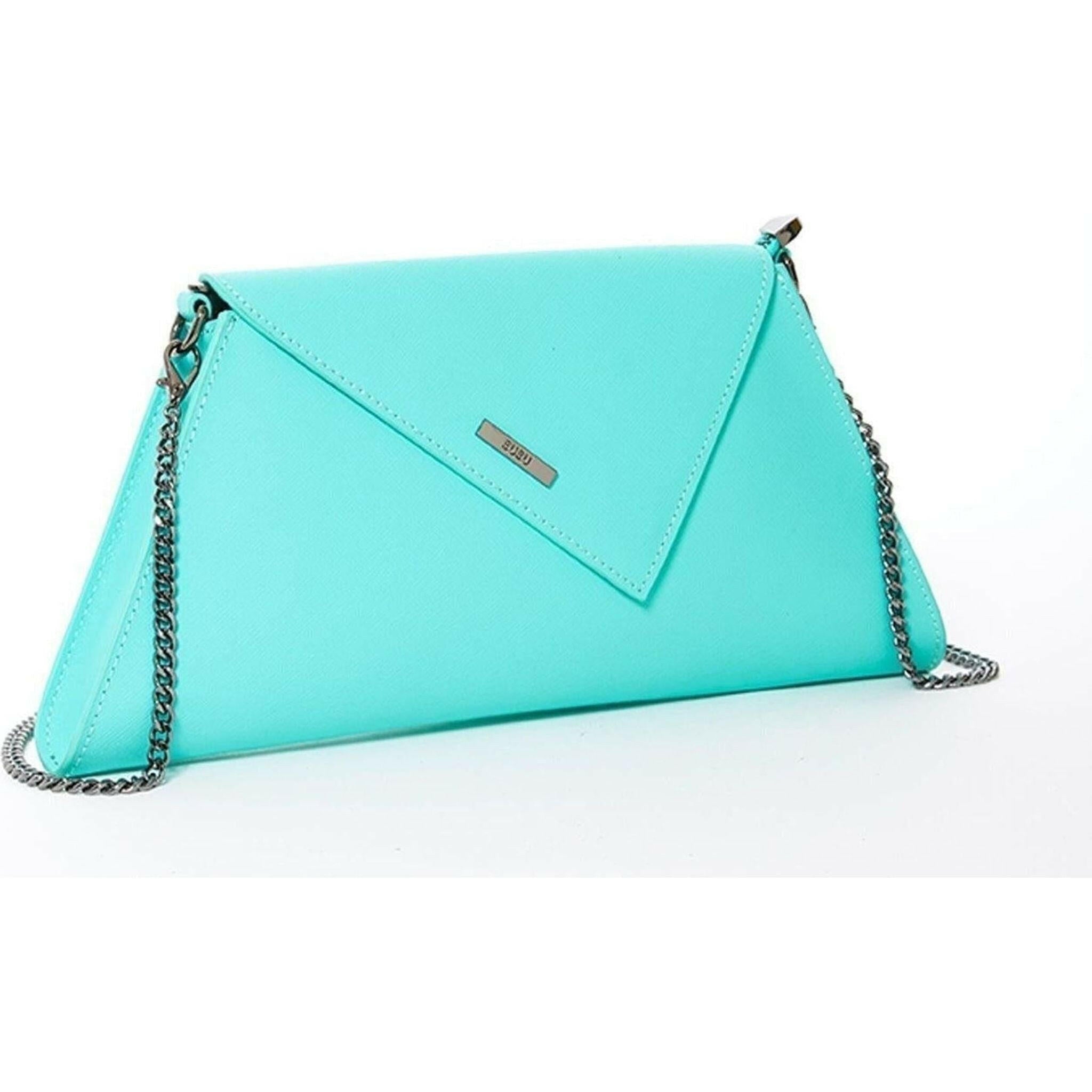 Angelica Turquoise Clutch Leather.