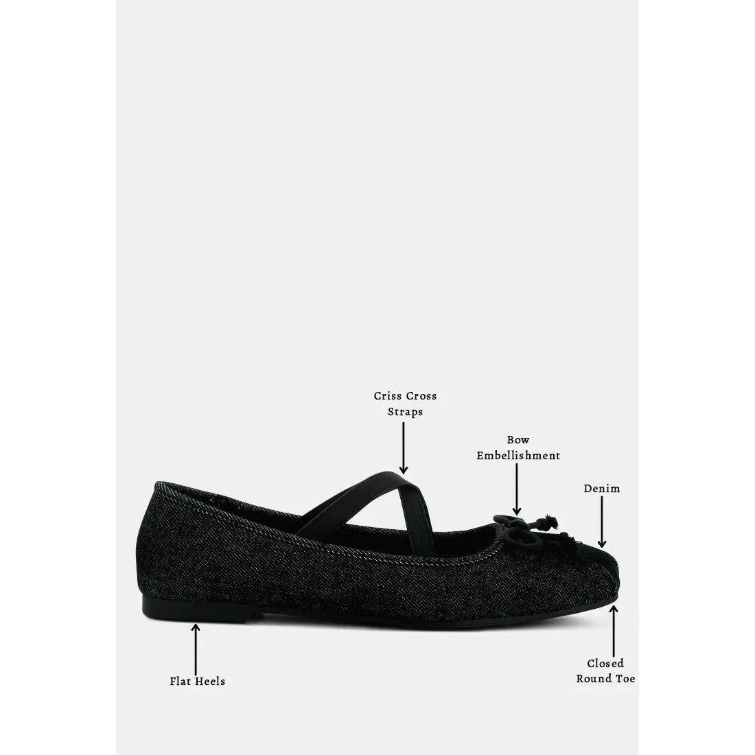 Arimer Criss Cross Strap Ballet Flats.