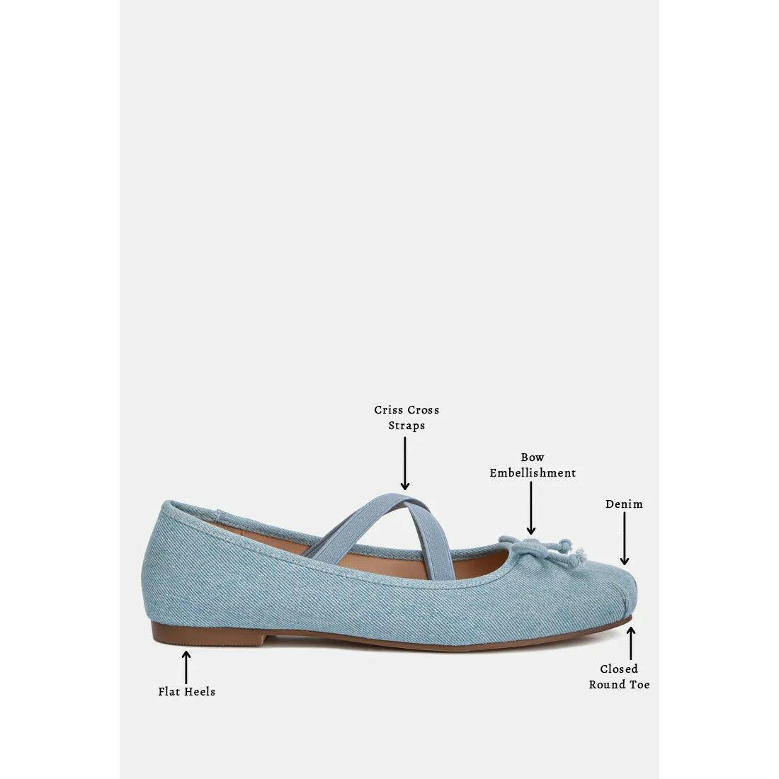 Arimer Criss Cross Strap Ballet Flats.