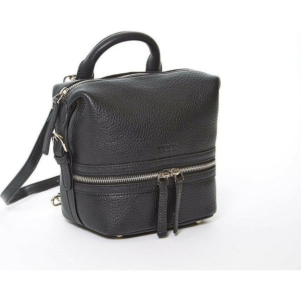 Ashley Small Leather Backpack in Black