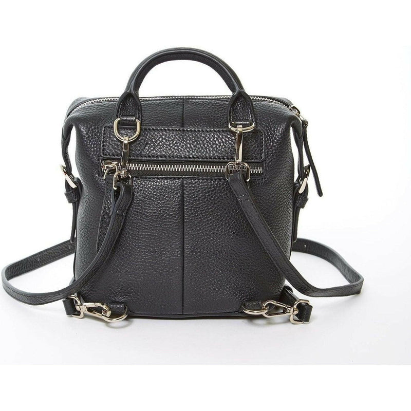 Ashley Small Leather Backpack in Black