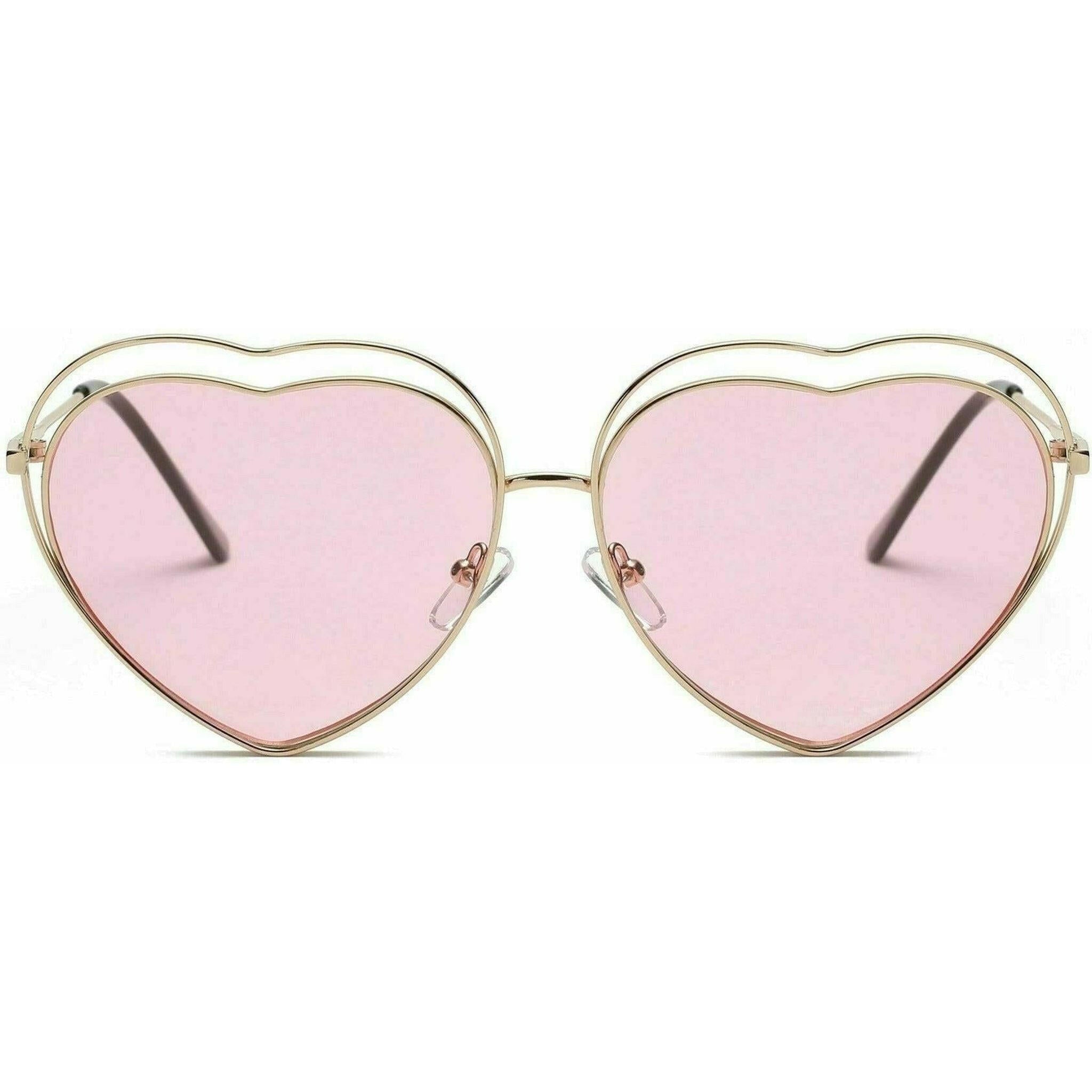 Astrid Metal Funky Hipster Heart Shape Fashion Sunglasses.