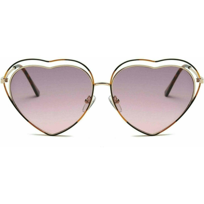 Astrid Metal Funky Hipster Heart Shape Fashion Sunglasses