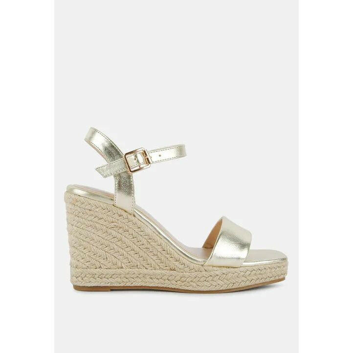 Augie Woven Wedge Sandals.