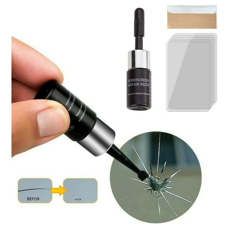 Auto Glass Windshield Repair Tool Set 5 Bottles Set |  quirkitrendz.