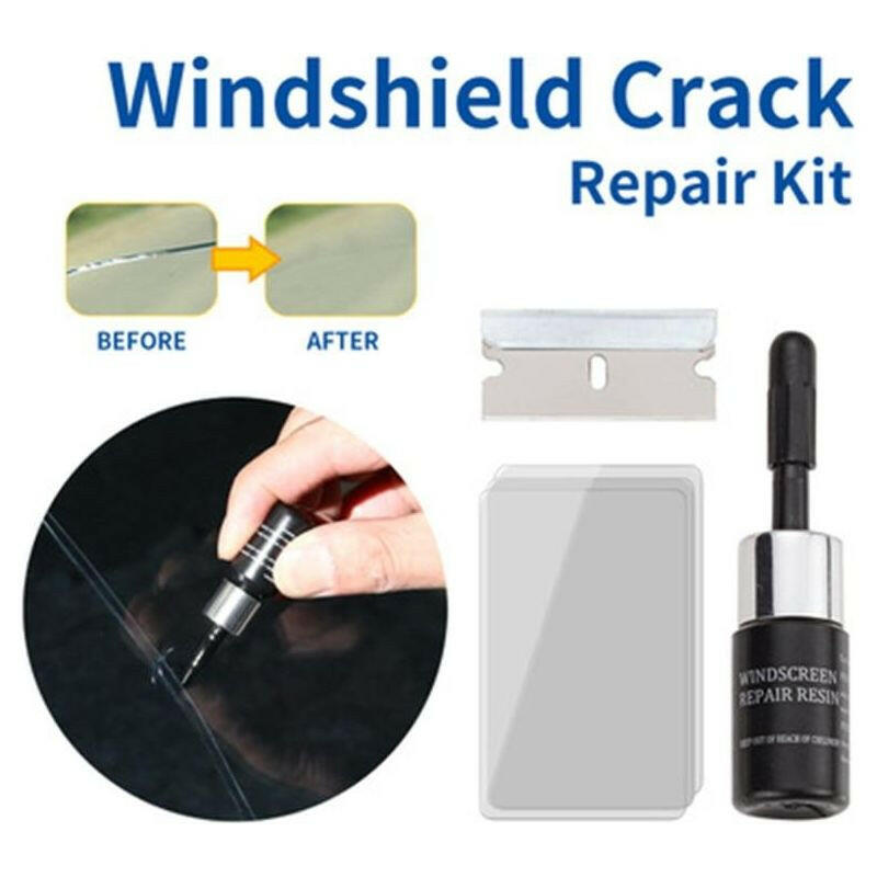 Auto Glass Windshield Repair Tool Set - 5 Bottles.