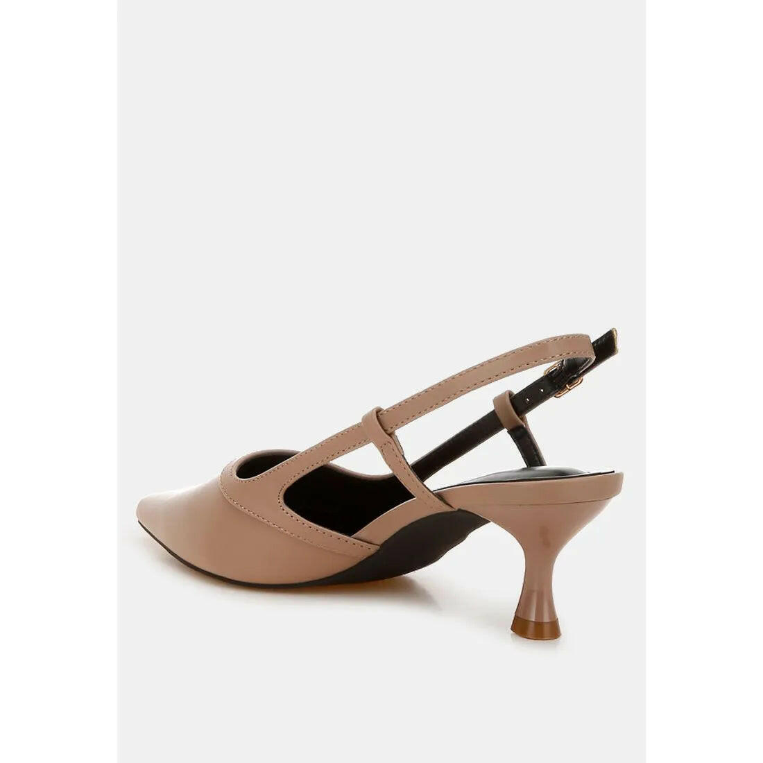 Axton Kitten Heel Slingback Sandals.