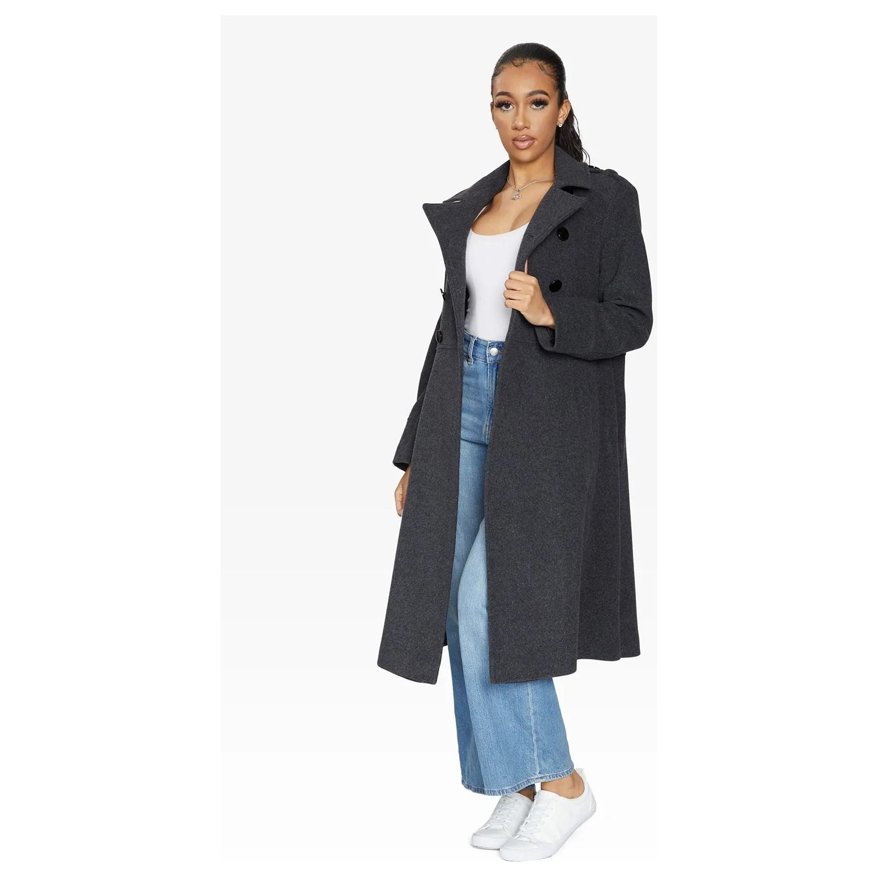 A-Line Double Breasted Coat