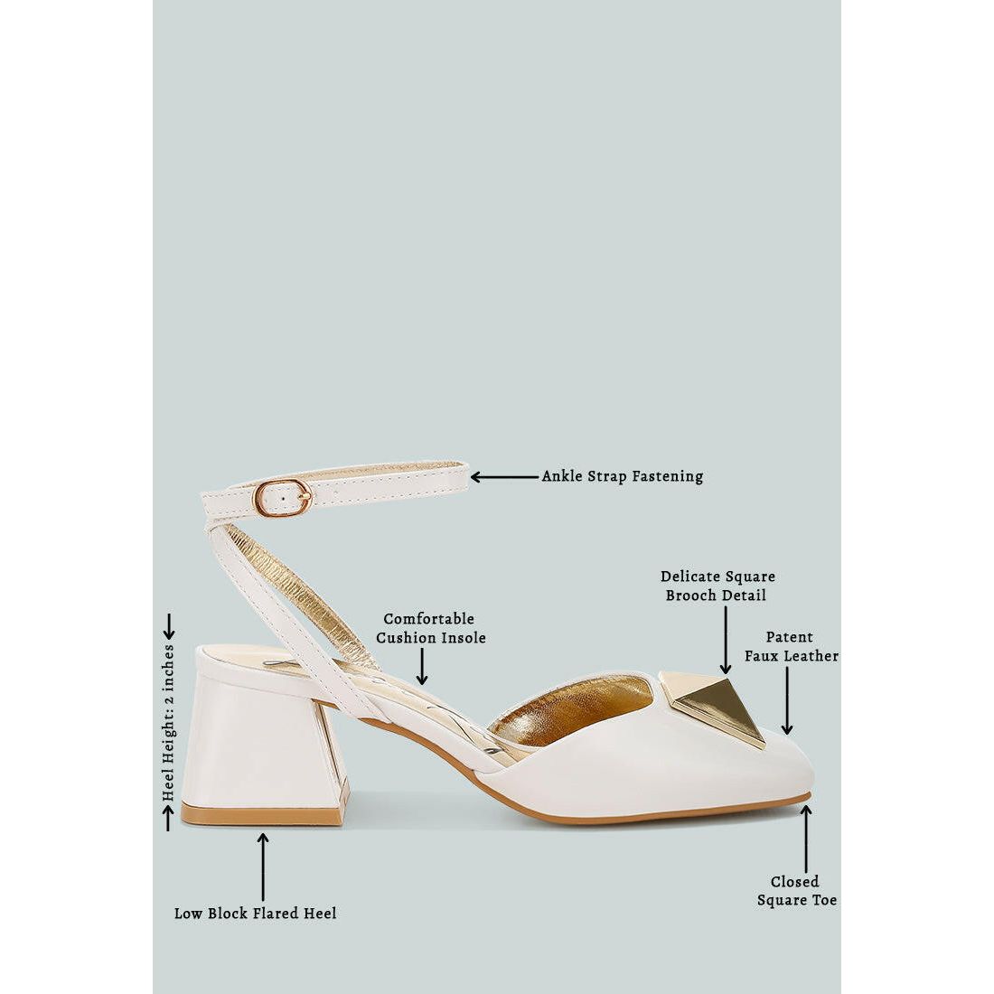 Griselda Brooch Ankle Strap Sandals.