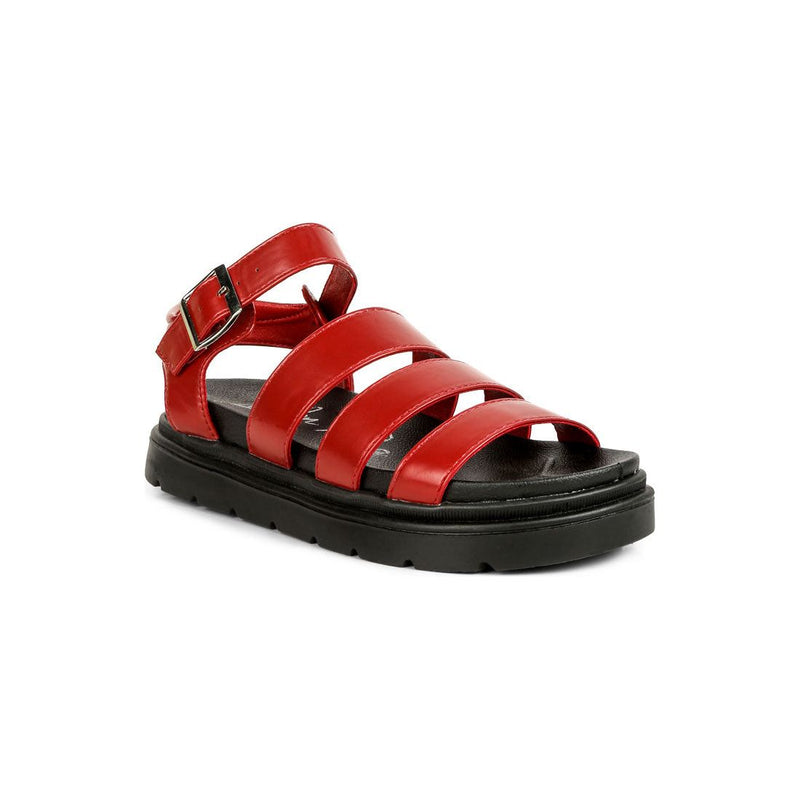 belcher faux leather gladiator sandals.