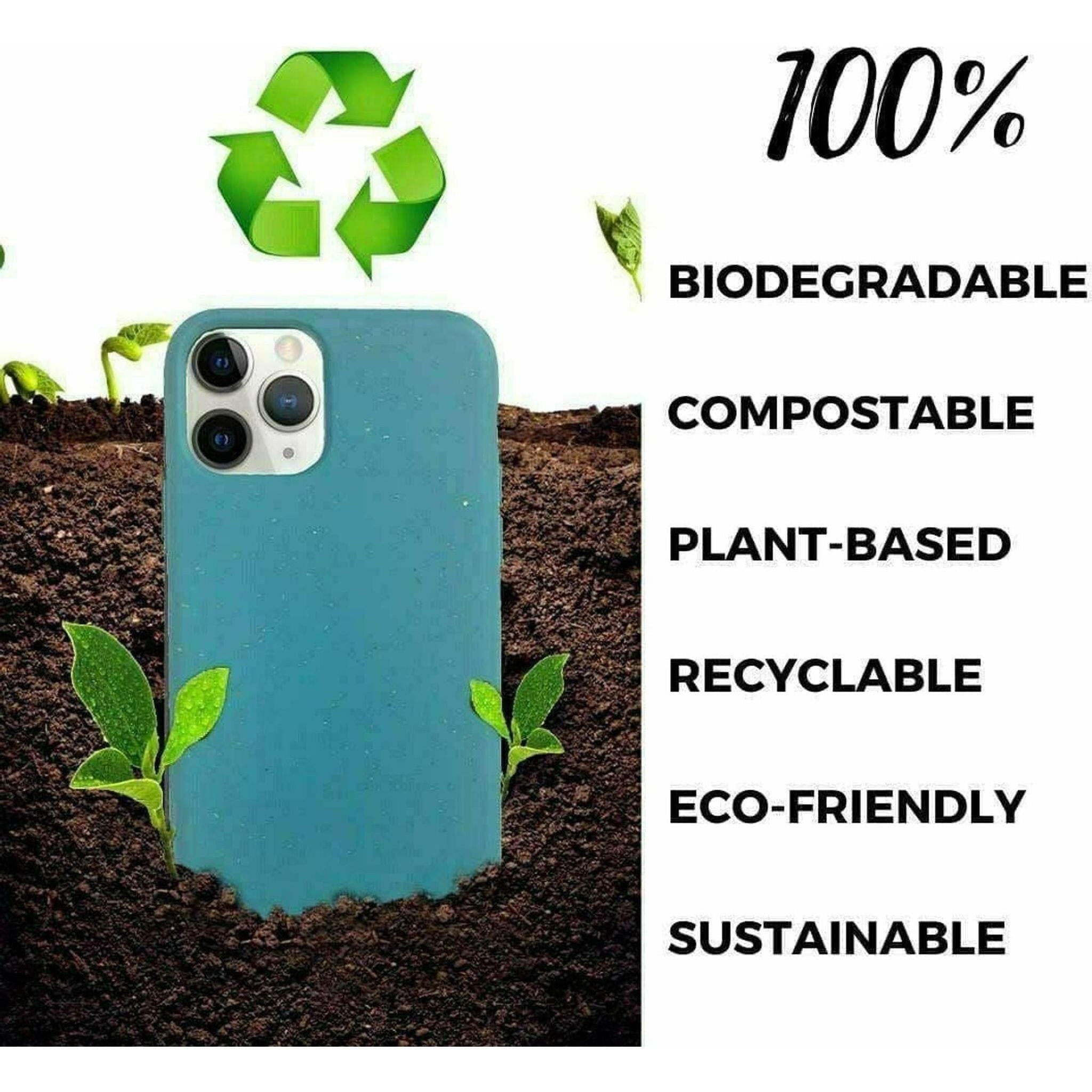 Biodegradable Personalized Phone Case - Ocean Blue.