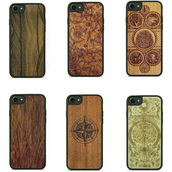 Biodegradable Wood Backing Phone Case - Black