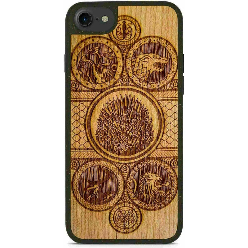 Biodegradable Wood Backing Phone Case - Black