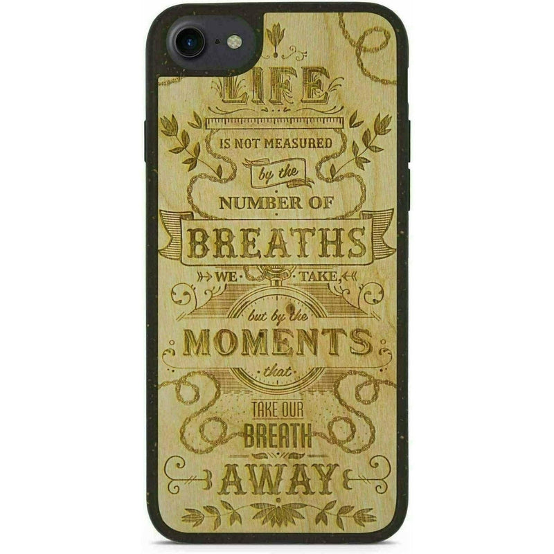 Biodegradable Wood Backing Phone Case - Black