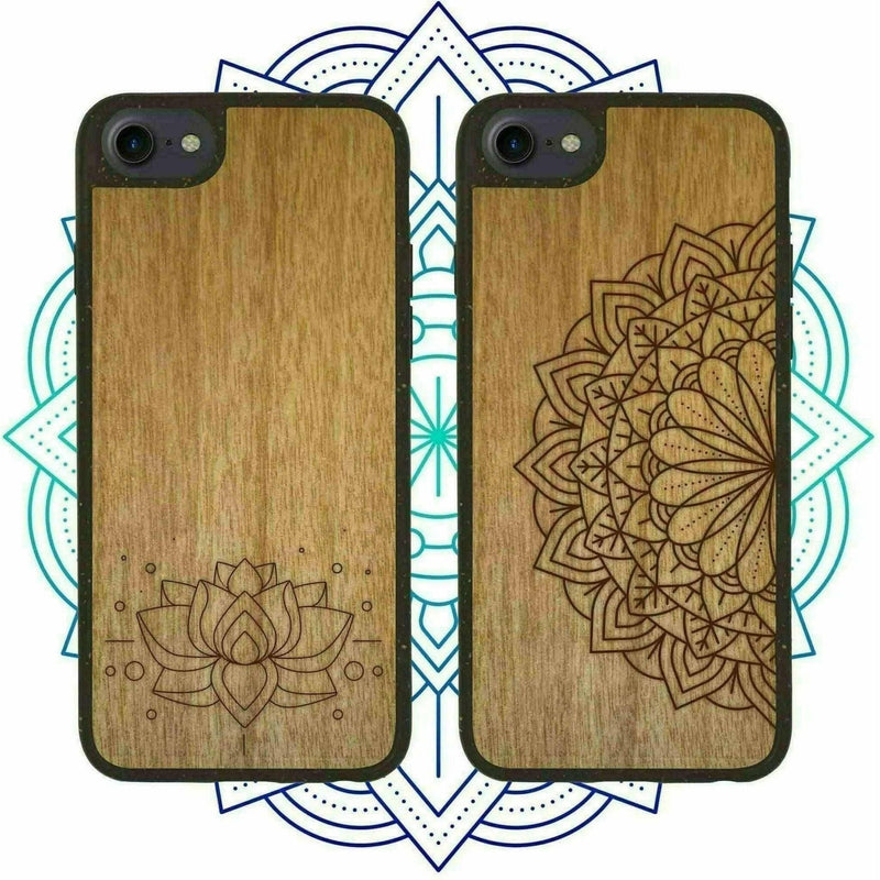 Biodegradable Wood Backing Phone Case - Black