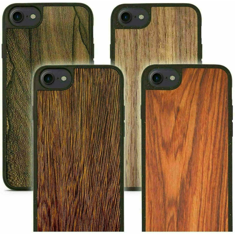 Biodegradable Wood Backing Phone Case - Black